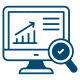 Holistiplan Icon of computer screen with magnifying glass