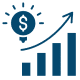 A graph featuring a dollar sign and a light bulb, symbolizing the intersection of finance and innovation.