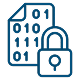 A padlock next to a file icon, symbolizing data security and protection of information.