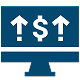A computer monitor displaying multiple dollar signs, symbolizing financial growth or investment opportunities.