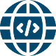 Logo of a web development company featuring a modern design with a stylized letter and vibrant color scheme.