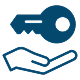 A hand holding a key icon, symbolizing access or unlocking potential.