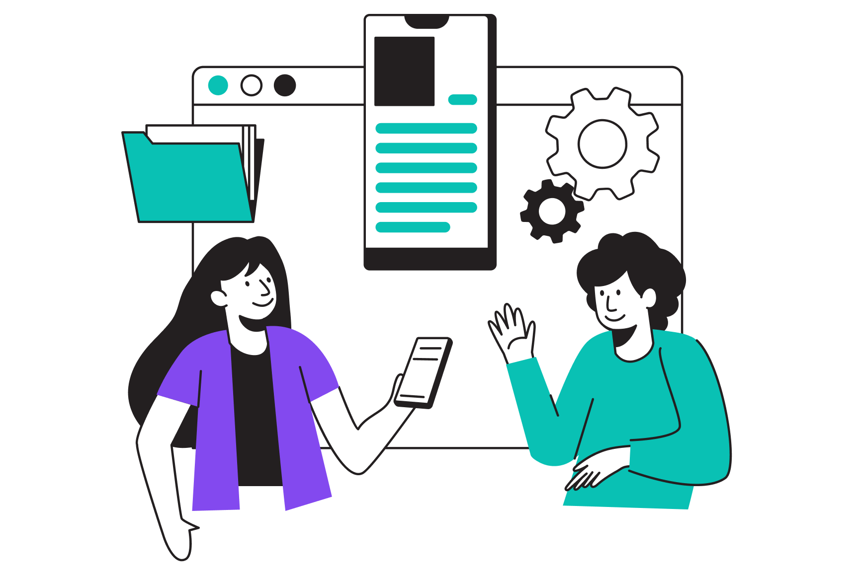 Two people engaged in a conversation via a computer, sharing ideas and expressions in a virtual setting.