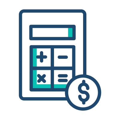 Calculator icon representing mathematical functions and calculations.