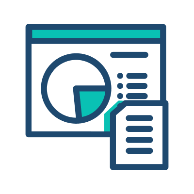 Document icon featuring a pen resting on a sheet of paper, symbolizing writing or editing tasks.