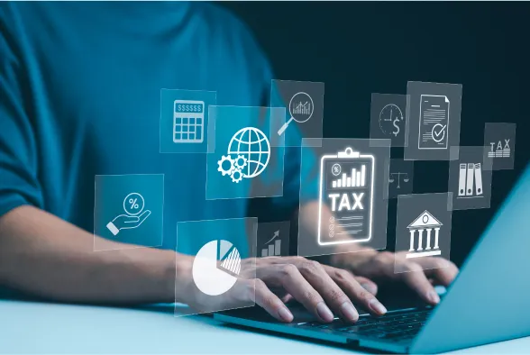 Tax software interface designed for small businesses, featuring user-friendly tools for efficient tax management and filing.